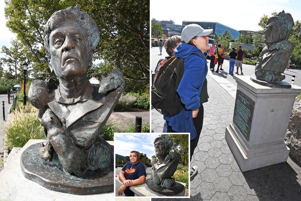 ‘Rat Man’ prank sculpture by Joseph Reginella debuts in Battery Park