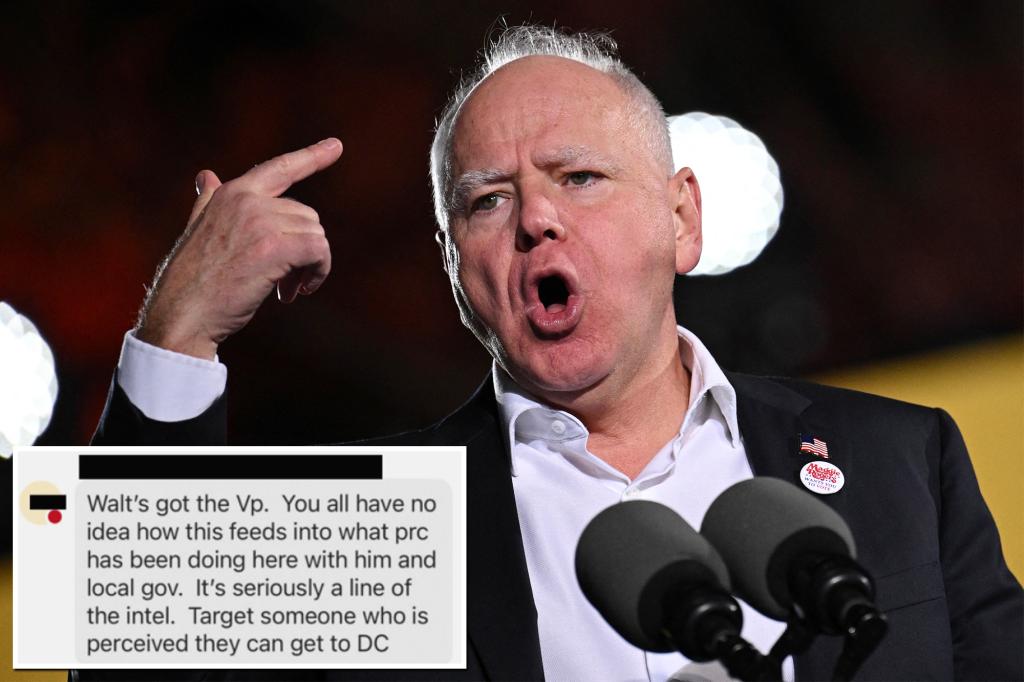 China noticed Tim Walz as a ‘goal’ earlier than VP decide and ‘somebody they will get to DC’: Inside DHS message