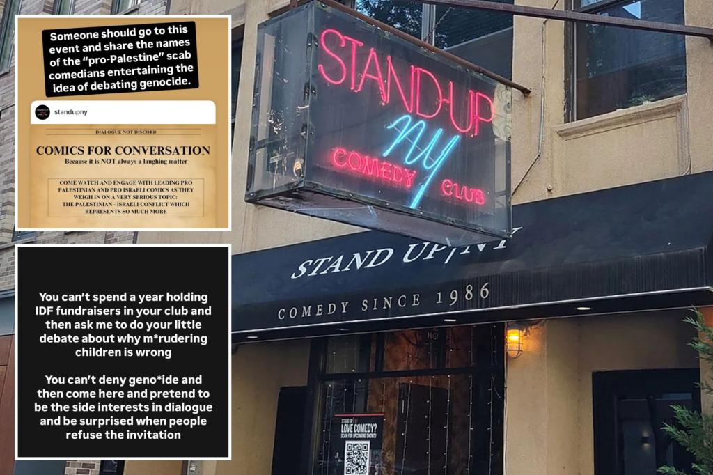 NYC comedy membership cancels present after anti-Israel backlash over occasion meant to heal division in wake of Oct. 7 terror assaults 