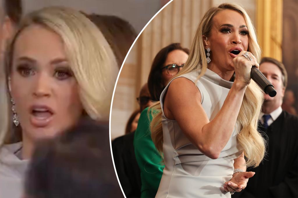 This is what Carrie Underwood mouthed to inauguration employees over music blunder