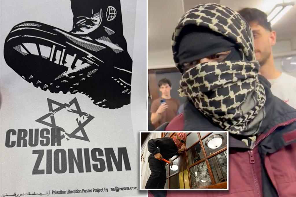 Masked college students disrupt Columbia lessons, distribute antisemitic leaflets