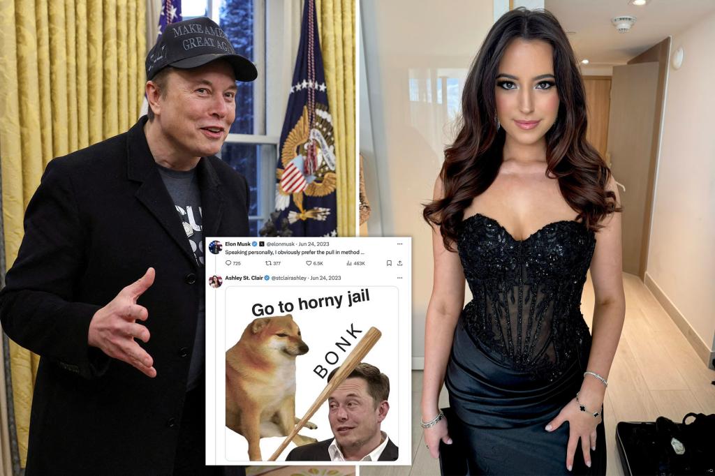Ashley St. Clair informed Elon Musk to ‘go to sexy jail’ in flirty X alternate