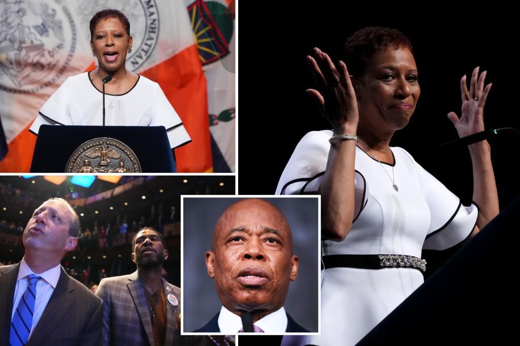 Speaker Adrienne Adams offers muted annual tackle pushing lefty NYC Council wishlist — as Mayor Eric Adams no-shows