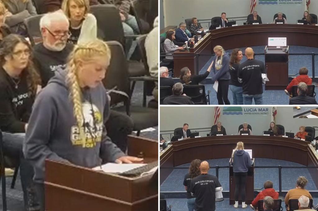 Lady cries over trans athlete expertise, reduce off by college board president