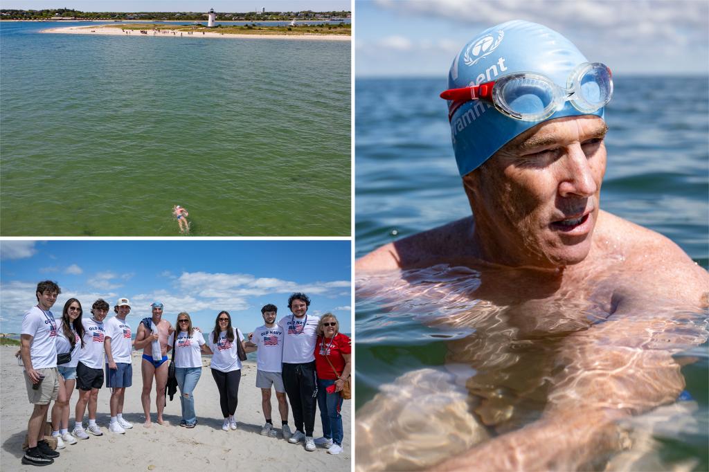 Swimmer reveals how he conquered grueling, frigid 12-day mission on ‘Jaws’ anniversary to show ‘sharks aren’t monsters’