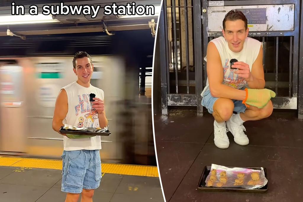 NYC influencer mocked after half-baked subway cookie stunt