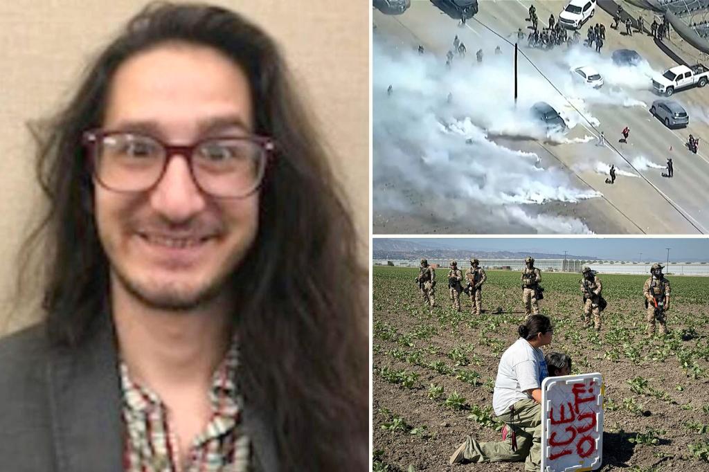 California professor Jonathan Anthony Caravello arrested for allegedly tossing tear gasoline canister at ICE brokers throughout raid on marijuana farm