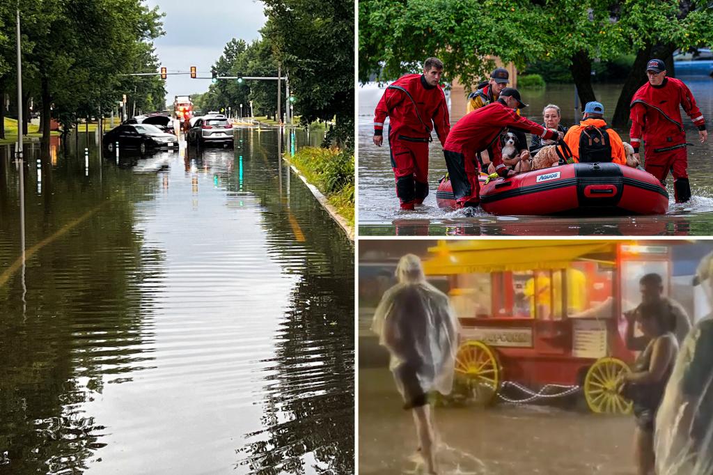 A whole bunch of flights delayed and hundreds of thousands of People stay below flood alerts as torrential rain kilos Midwest