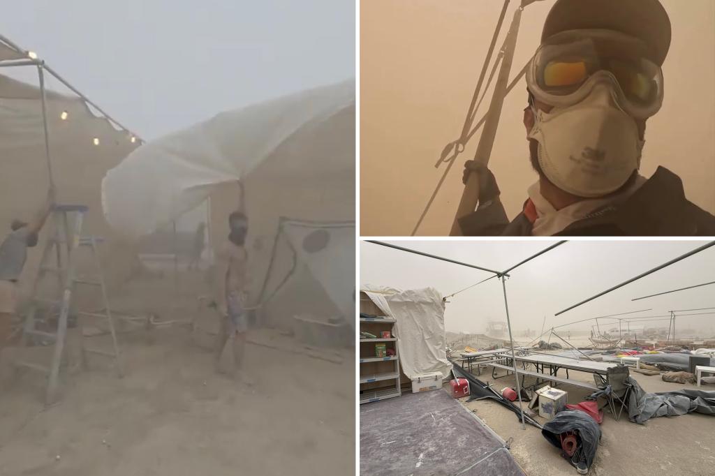 Wild mud storm wreaks havoc at Burning Man competition as campsites blown away, site visitors delays pushed to eight hours