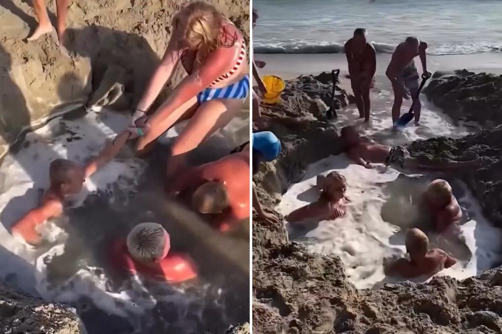 Frantic Calif. beachgoers scramble to avoid wasting boys trapped in sand gap after it’s full of water