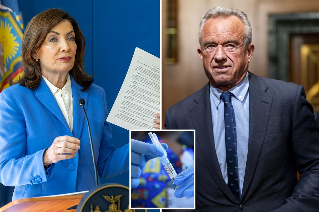 NY Gov. Hochul jabs RFK Jr. with order making COVID vaccine out there with out prescription