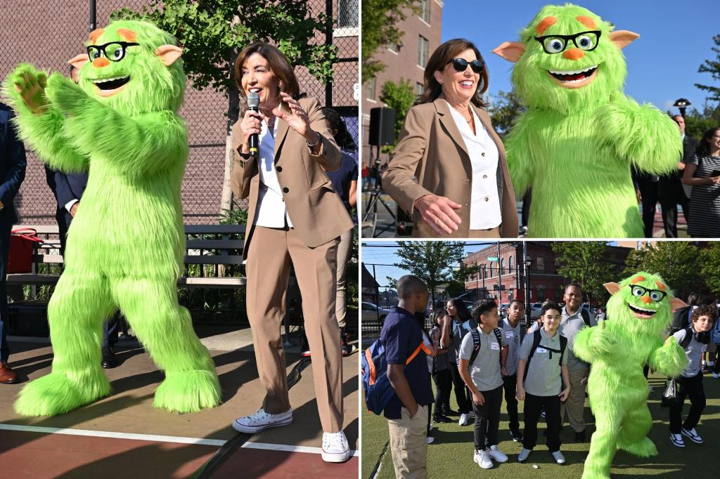Kathy Hochul hides value of mobile phone ban mascot ‘Frankie Focus’ — who will get referred to as ‘tone deaf’