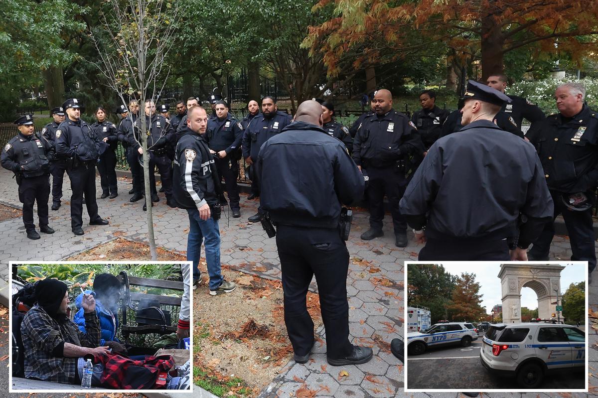 NYPD floods Washington Sq. Park with dozens of cops 24/7 to wipe out junkies, sellers — for good