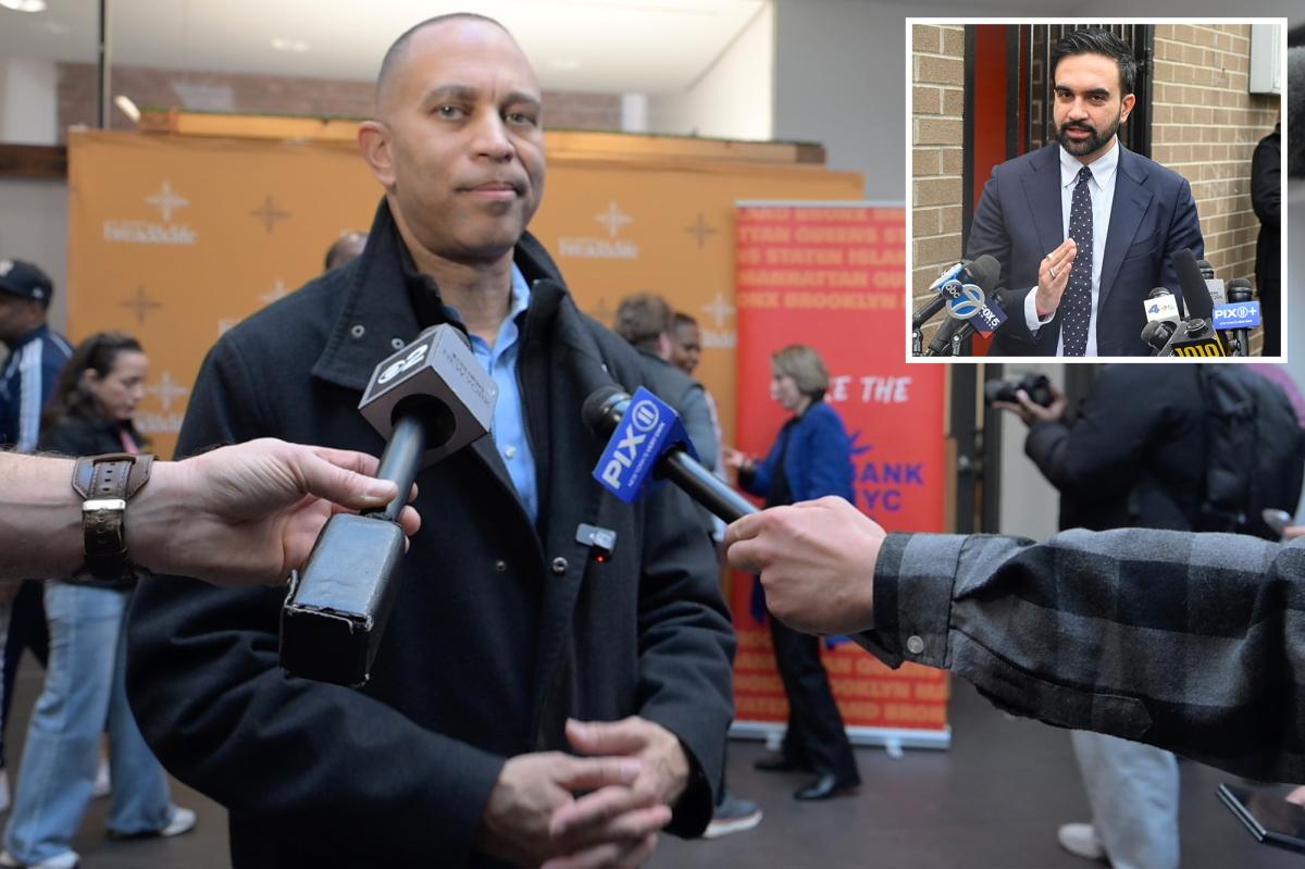 Hakeem Jeffries insists he did not talk about left-wing major challenger with DSA Mayor-elect Zohan Mamdani