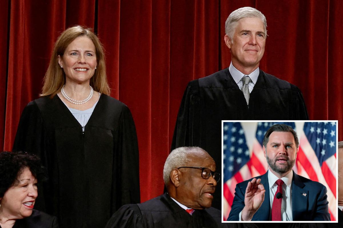 Neil Gorsuch and Amy Coney Barrett eerily quiet in Supreme Court docket case about JD Vance