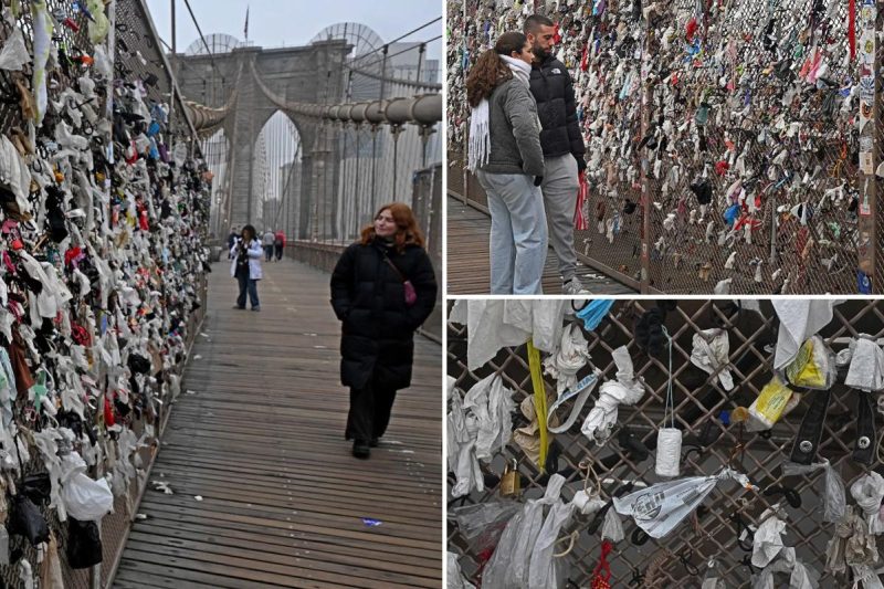Vacationers tie pules of trash — together with tampons, condoms, panties — to Brooklyn Bridge in disgusting development