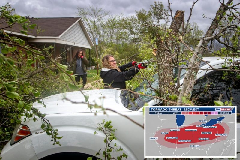 50 million individuals throughout Midwest, Ohio Valley face potential tornadoes, damaging hail