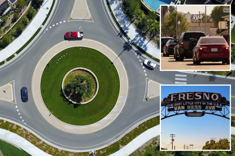 Absurdity of ‘visitors calming’ California automotive roundabouts laid naked in viral clip